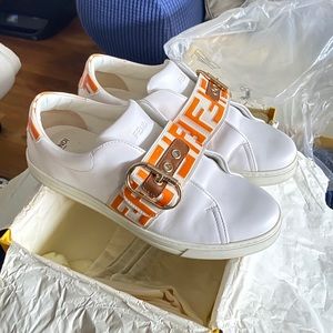 Fendi Buckle Slip On Sneakers